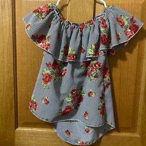 Off the shoulder Rose top